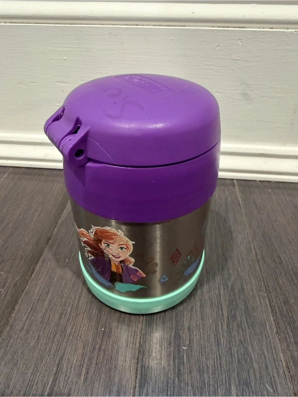 Thermos Disney Frozen Elsa Anna Olaf Purple and Teal Kids Food Jar Lunch